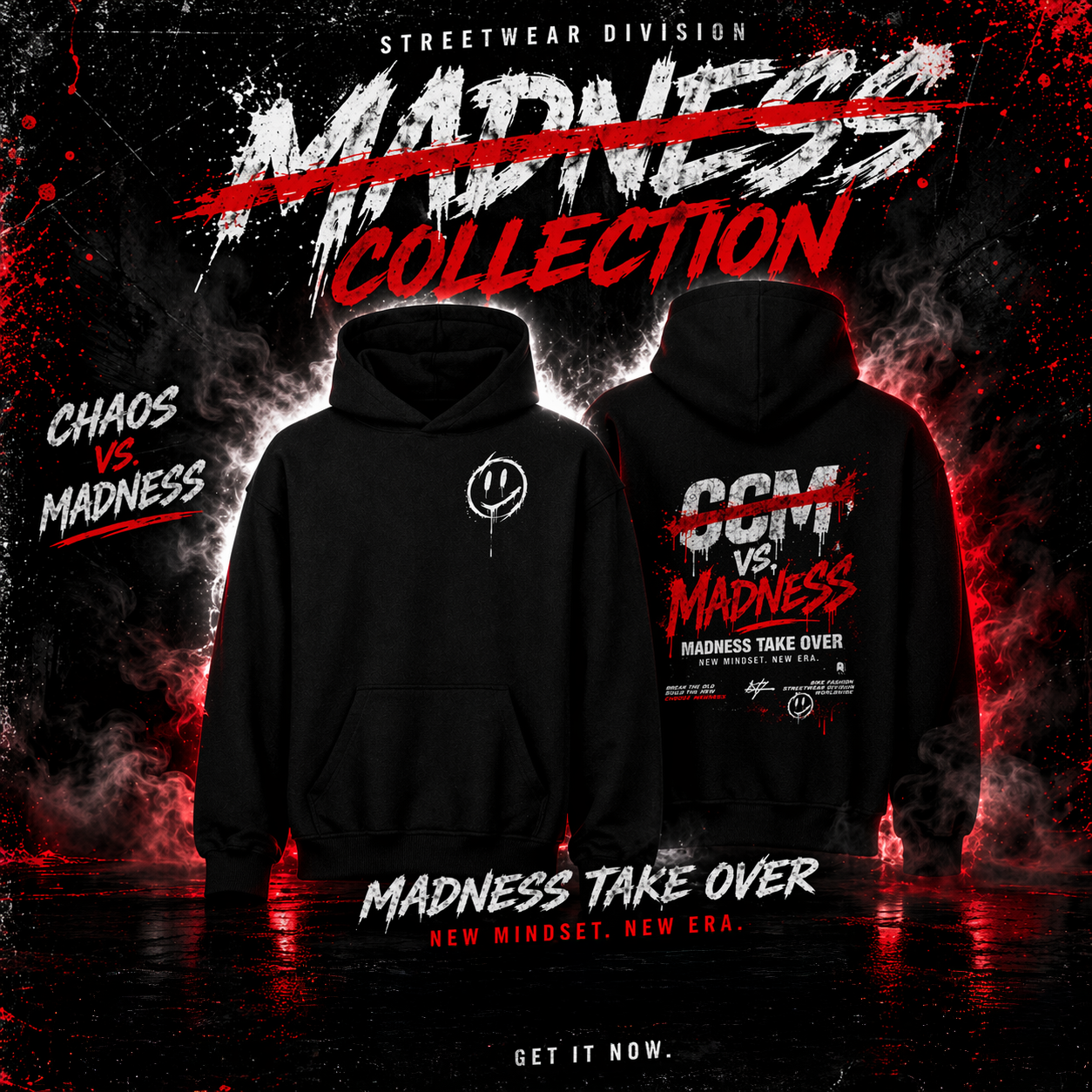 CCM vs. MADNESS - Oversized Hoodie Rot