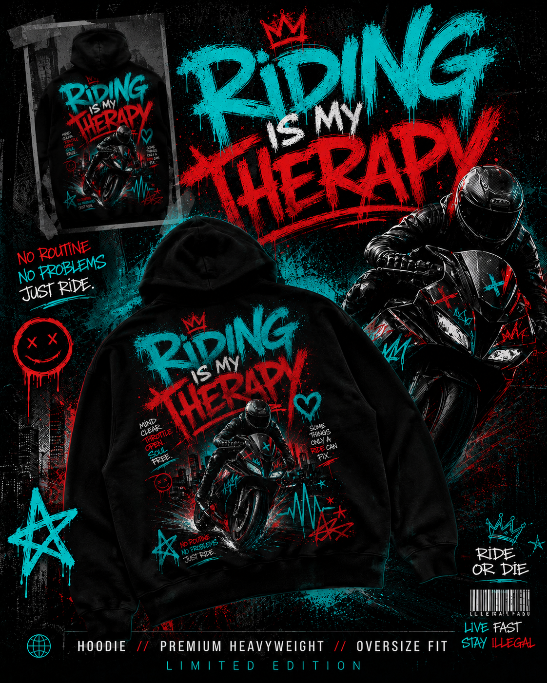 Riding is My Therapy Hoodie